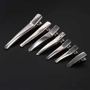 Metal Alligator Hair Clips DIY Jewelry Making Findings Silver Plated Flat Beak Duckbill Clips For Hair Bows Accessories