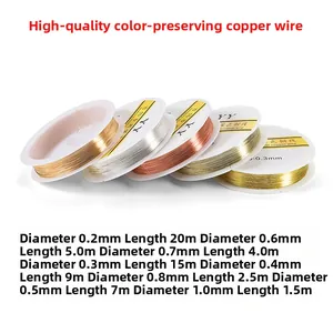 Quality tarnish resistant copper wire rolls for jewelry making in various sizes and colors
