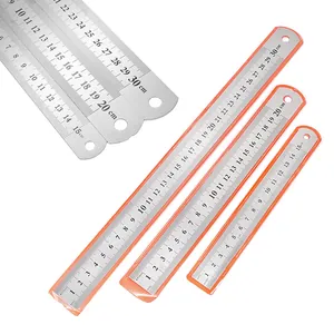 Durable Stainless Steel Ruler Set Double Sided Scale Precise Measuring Tool For DIY Craft Home Office School Supplies
