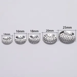 DIY metal round pinhole base trays for hair accessories in 14mm to 25mm sizes
