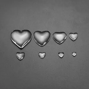Cabochon di Vetro a Forma di Cuore Trasparenti per Accessori per la Creazione di Gioielli Fai-da-te Ciondoli Artigianali Fatti a Mano Charms Fotografici Stile Vintage