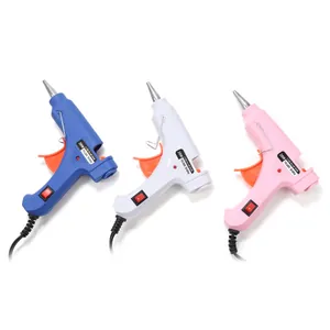 20W Professional Hot Melt Glue Gun With Power Switch Metal Nozzle For Adhesive Sticks US EU Plug DIY Crafts Home Repair Tool