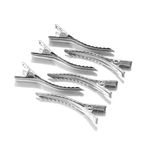 Legierung Metall Gebogene Entenschnabel Haarklammern DIY Schmuckherstellung Wellenzähne Professionelle Styling Sektionsklammern