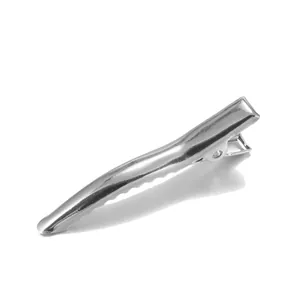 Professionelle silberne Entenschnabel-Haarklammer aus poliertem Metall für Haar-Styling