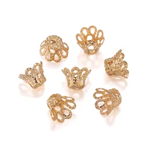 Lot de 7 calottes en or en forme de couronne pour la fabrication de bijoux DIY