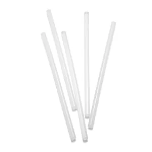 Five pieces of 7mm white translucent hot melt glue sticks for DIY crafts and repairs