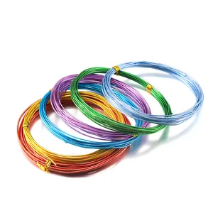 Multi-colored aluminum craft wire rolls for DIY jewelry making in various vibrant colors