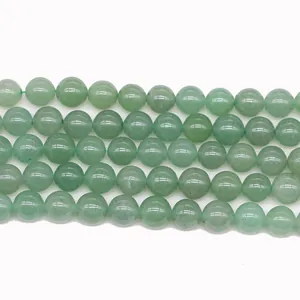 Naturgrüne Aventurin-Rundperlen-Stränge für DIY-Schmuckherstellung und Armband-Bastelprojekte