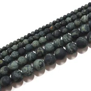 Matgroene tijgeroog ronde kralen in verschillende maten voor DIY sieraden maken