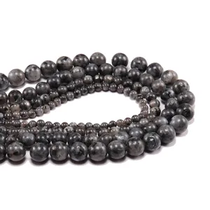 Natural labradorite loose beads in various sizes for DIY jewelry making bracelets