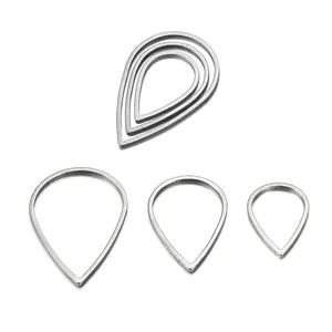 Pendentifs en forme de goutte d'eau en acier inoxydable uniquement sans chaîne pour la fabrication de bijoux de boucles d'oreilles DIY breloques en métal minimalistes