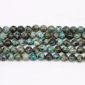 Natural African turquoise beads strings for DIY handmade bracelets with unique textures