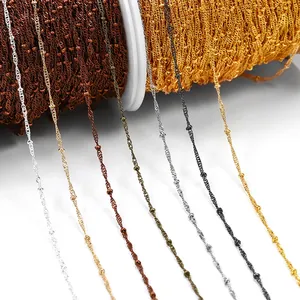 Satellite Bead Chain DIY Jewelry Making Material Copper Clad Iron 1.8mm For Necklace Bracelet Craft Metal Findings