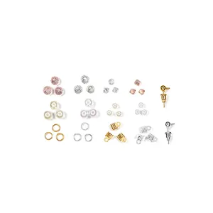 DIY-Schmuckset mit Perlen, Kristallperlen und verschiedenen Metallzubehörteilen