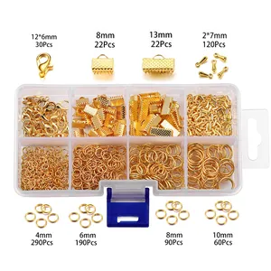 DIY Schmuckbastelset mit Karabinerverschlüssen und Biegeringen in einer Box