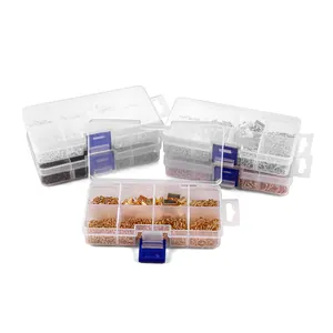 Details zum 10-Fach Schmuckset mit Karabinerverschlüssen und Ringen in diversen Farben