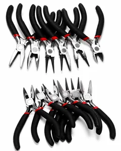 Macro detail of high-frequency quenched steel pliers with anti-slip matte black handles