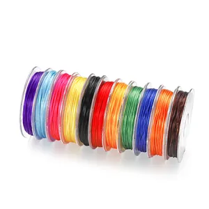 Lot de 11 fils de cristal élastiques colorés pour bijoux DIY et bracelets de perles