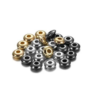 Mix di perline CCB da 6mm in oro argento e nero canna di fucile per gioielli fai da te