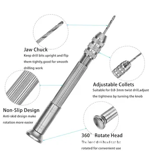 Präzisions-Handbohrer Set mit Spiralbohrern für DIY-Schmuck und Silikonverarbeitung
