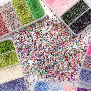 DIY Bunte Glasperlen Set im transparenten Organizer für handgefertigten Schmuck