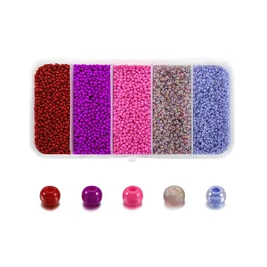 DIY 2mm Acryl-Perlen-Set in 5-Fächer-Box für die Schmuckherstellung
