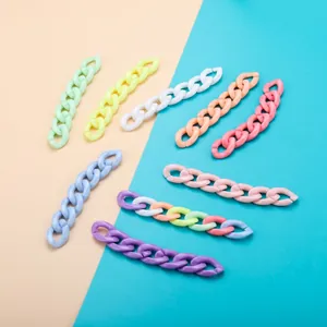 Colorful macaron acrylic chain links for DIY necklaces and eyeglass straps