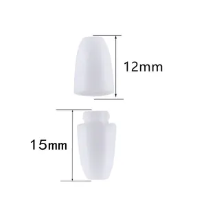Weiße Kunststoff Sicherheitsverschlüsse für Babyketten DIY Schmuck 12mm und 15mm