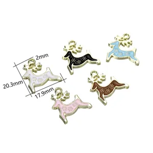 Enamel elk charm dimensions showing 20.3mm height and 17.9mm width for DIY jewelry