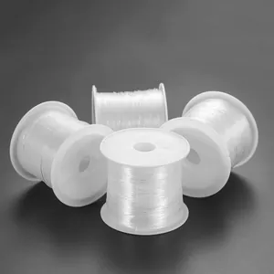 Quatre bobines de fil de pêche en nylon transparent pour la création de bijoux DIY