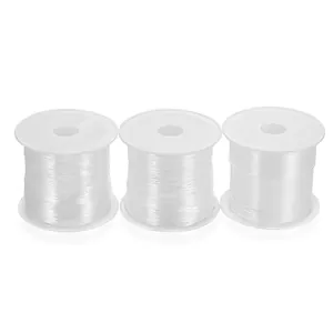 Trois bobines de fil nylon transparent non extensible pour bijoux DIY et colliers
