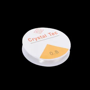 Détail du rouleau de fil élastique Crystal Tec 0,8 mm pour fabrication de bijoux