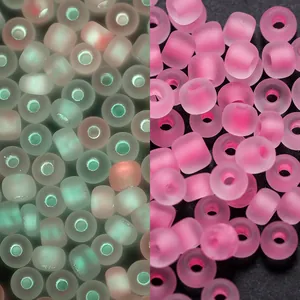 Cuentas redondas mate luminosas de 3mm con doble efecto de brillo para joyería DIY
