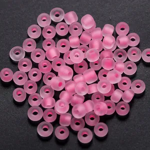 Cuentas de vidrio rosa mate de 3mm para la creación de joyas DIY y artesanía