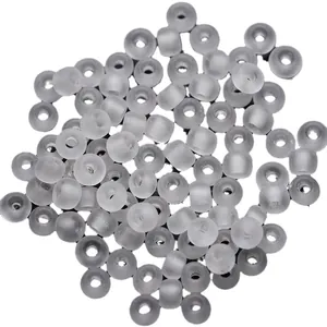 Cuentas de vidrio gris mate de 3mm luminosas para la creación de joyas y manualidades