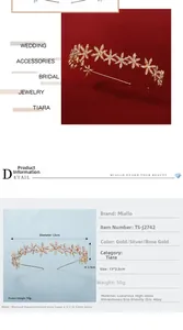 Detailed size diagram of gold star rhinestone headband with 13cm diameter and 2.5cm height