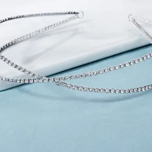 Sparkling silver cross headband with rhinestones for weddings and daily fashion