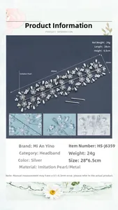 Détail macro du bandeau de mariée montrant des fleurs en perles et tissage argenté