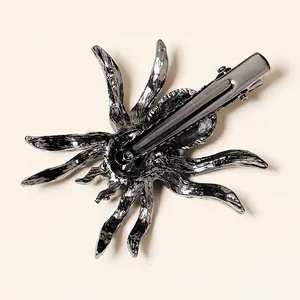 Gothic spider hair clip with rhinestones for Halloween party hair accessories