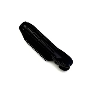 Black hair root volume clip with ventilation slots and non-slip comb teeth for styling