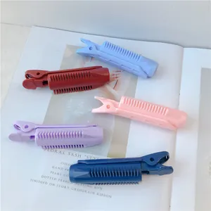 Five colorful root lifting hair clips for volume and styling with non-slip comb teeth