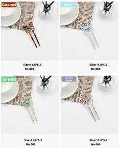 Elegant acetic acid butterfly hair sticks in four colors including blue and caramel