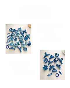 Detail of blue hair clips featuring durable high carbon steel springs and anti-slip teeth