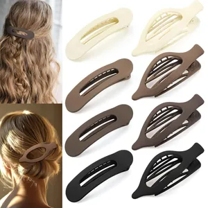Fermaglio per Capelli a Becco d'Anatra Cavo Opaco per Donna Fermaglio Laterale in Resina Geometrica Stile Coreano