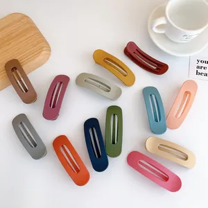 Set di 13 grandi fermagli per capelli opachi in vari colori Morandi e pastello