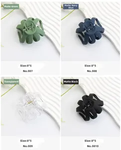 Détail de pinces à cheveux mates en quatre couleurs, taille 8x5 cm avec ressort solide