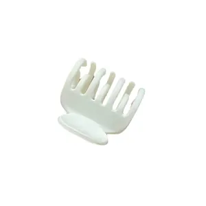 Pinza per capelli bianco crema per coda di cavallo alta dal design moderno e raffinato