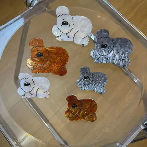 Simpatici Fermagli per Capelli in Acetato Animale per Donna Coreana Grandi Piccoli Koala Orso Cane Forma Gioielli per Capelli