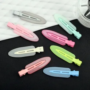Lot de 8 pinces à cheveux colorées en acrylique mat aux tons macaron et base en métal