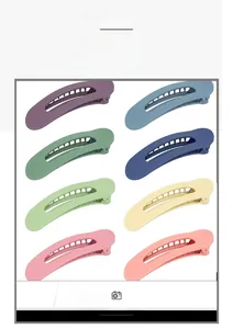 Lot détaillé de 8 pinces à cheveux longues et mates en diverses couleurs tendance
